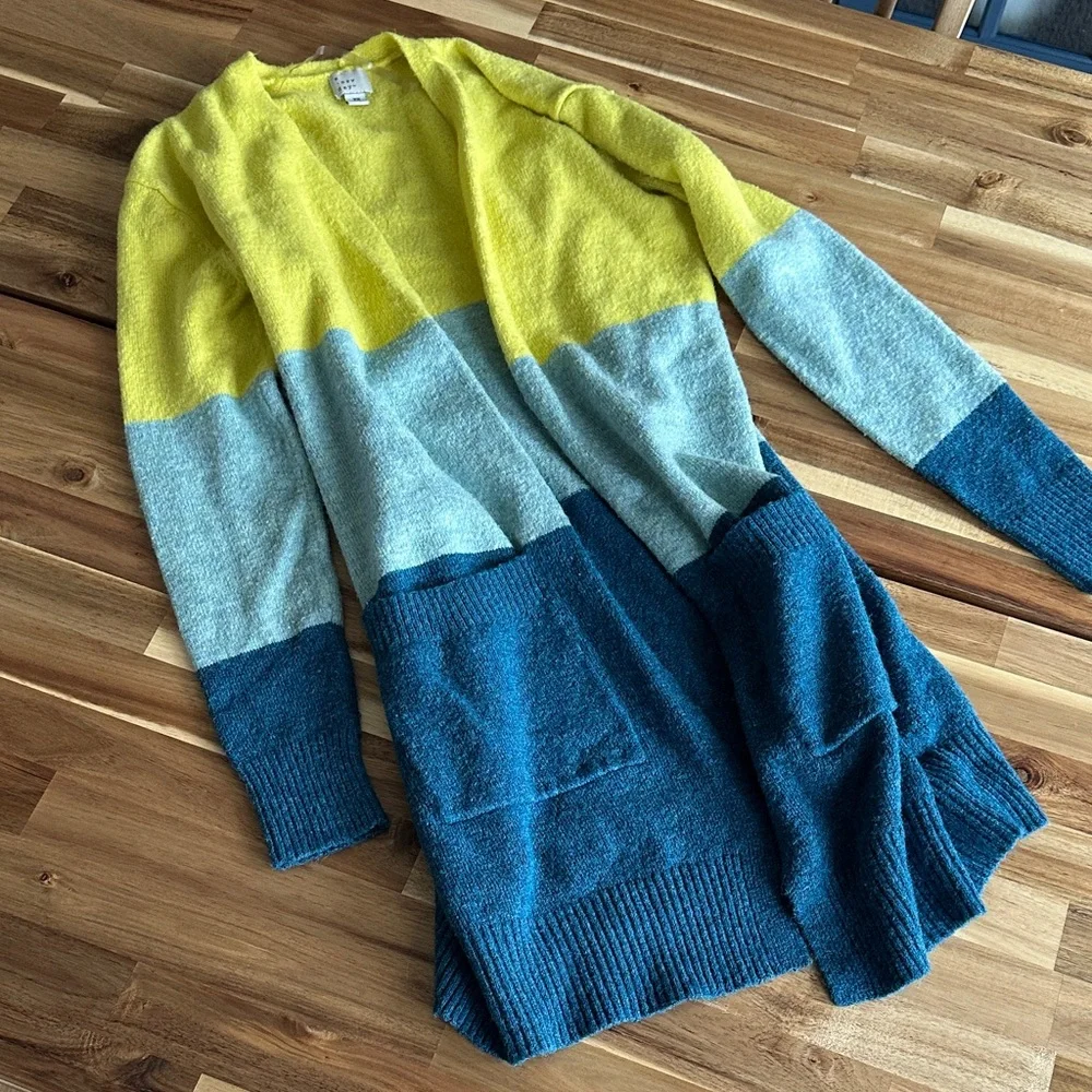 a new day Multicolor Open Front Cardigan